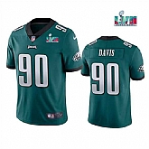 Men & Women & Youth Philadelphia Eagles #90 Jordan Davis Green Super Bowl LVII Patch Vapor Untouchable Limited Stitched Jersey,baseball caps,new era cap wholesale,wholesale hats